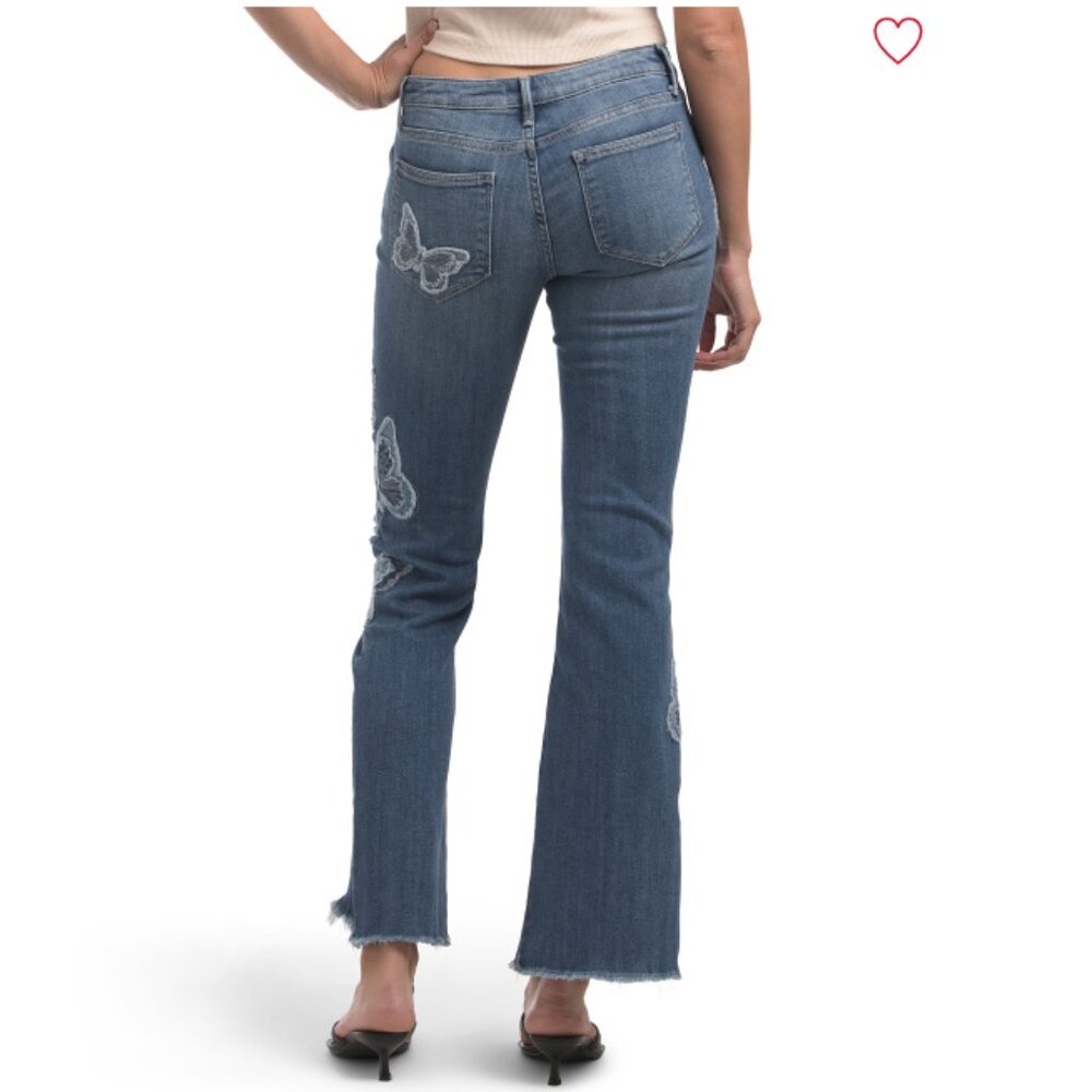 NEW DRIFTWOOD JEANS Eva Butterfly Patchwork Jeans in denim for women 1225 8t4